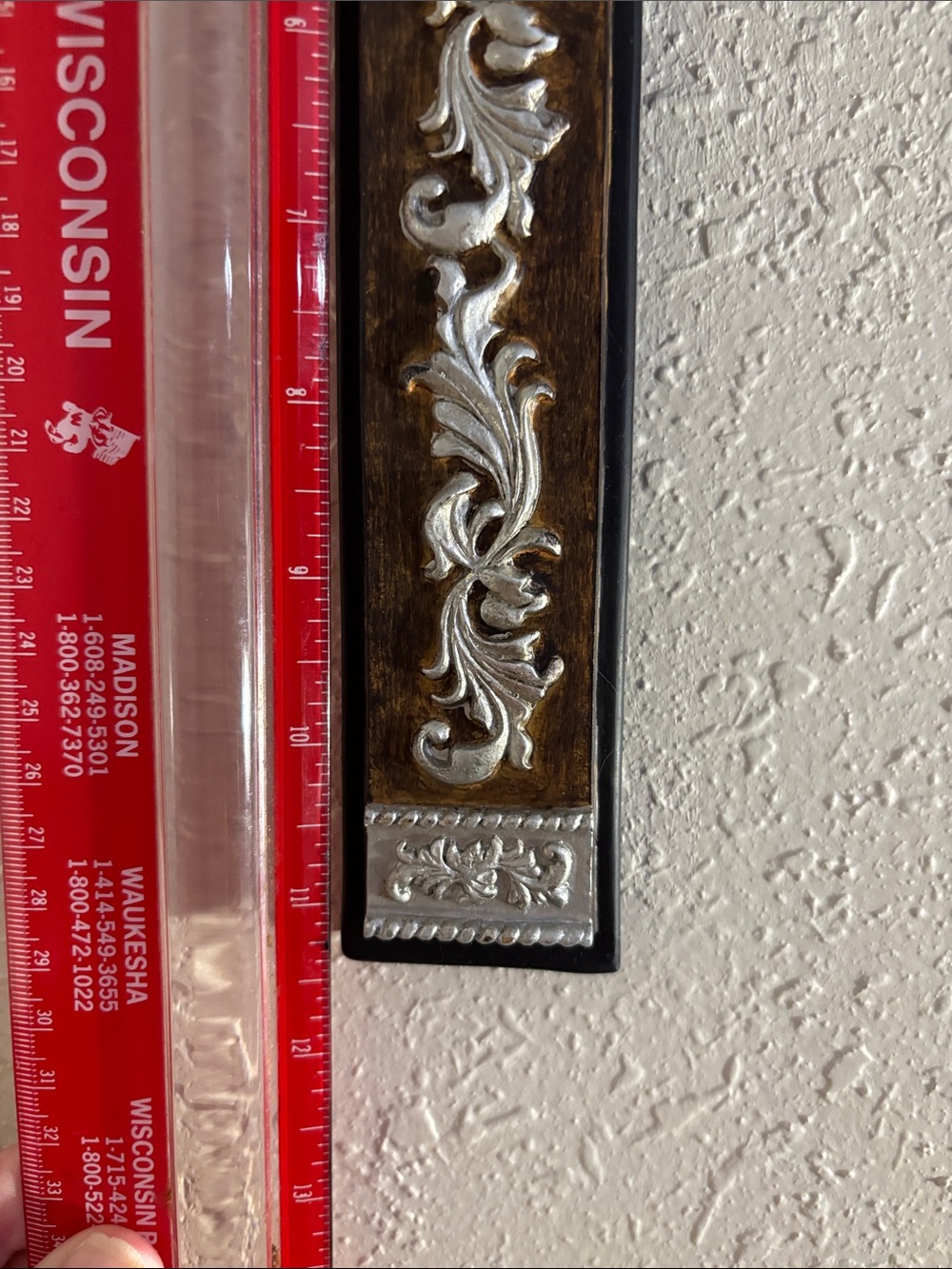 Demdaco Brown and Silver Ornate Wall Cross - Picture 2 of 9